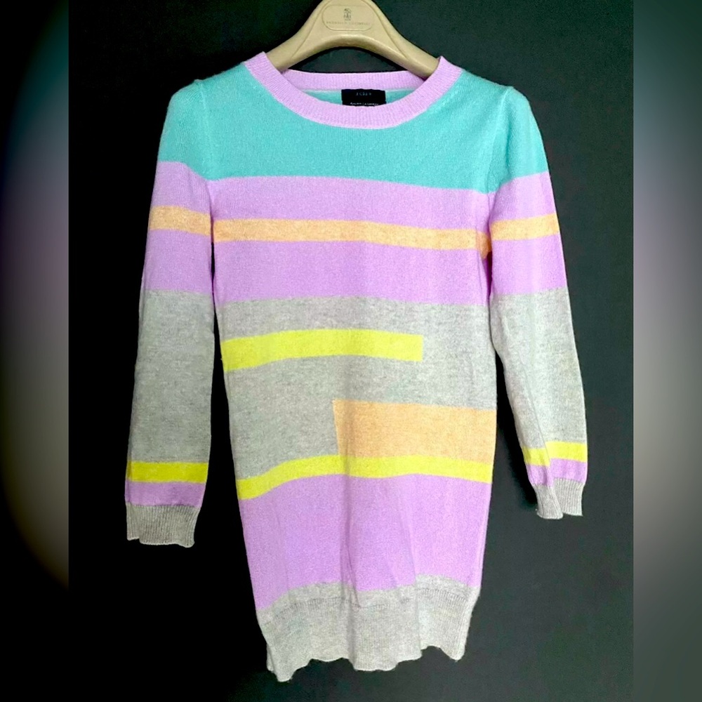 J. Crew 100% Italian Cashmere Long Sweater, Size XXS